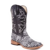 9211901059BL Women's Roper Zebra and Glitter Cowgirl Boots